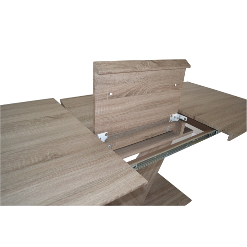 Viva Lifestyle Furiture 7PC DINING SET - OAK TABLE/GREY CHAIR