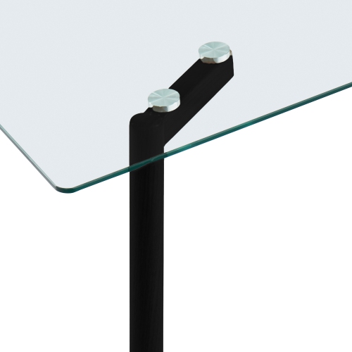 Viva Lifestyle Furiture 5PC DINING SET - BLACK TABLE/GREY CHAIR