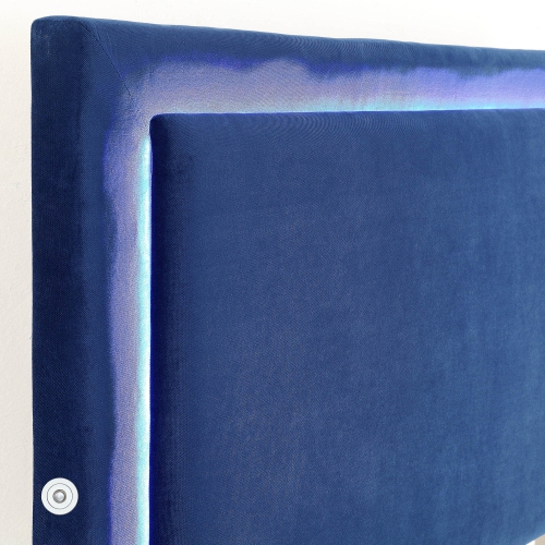 Viva Lifestyle Furiture 78" KING PLATFORM BED w/LIGHT - BLUE