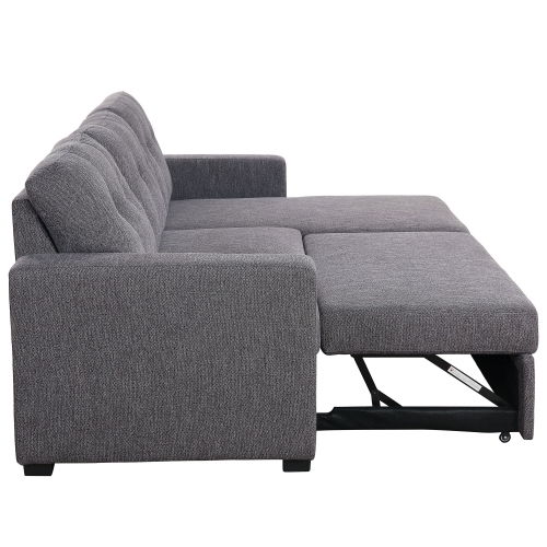 Viva Lifestyle Furiture SECTIONAL SOFA w/BED & STORAGE, 93.25" - CHARCOAL
