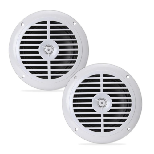 Pyle Pair of 6.5'' Waterproof Stereo Speakers - White