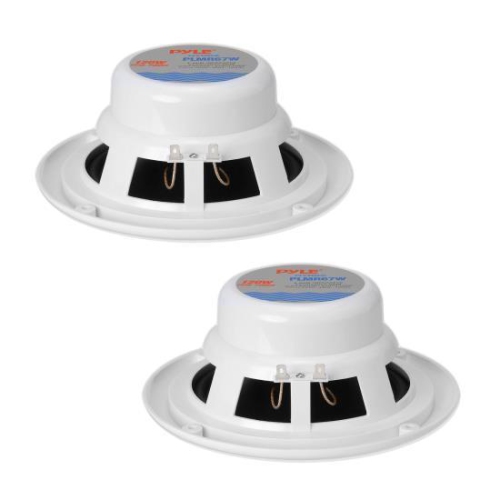 Pyle Pair of 6.5'' Waterproof Stereo Speakers - White
