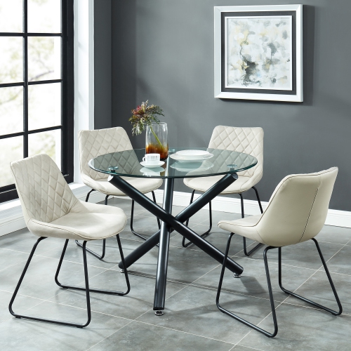 Viva Lifestyle Furiture ROUND DINING TABLE - BLACK