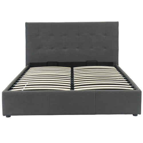 Viva Lifestyle Furiture 60" QUEEN PLATFORM STORAGE BED - GREY