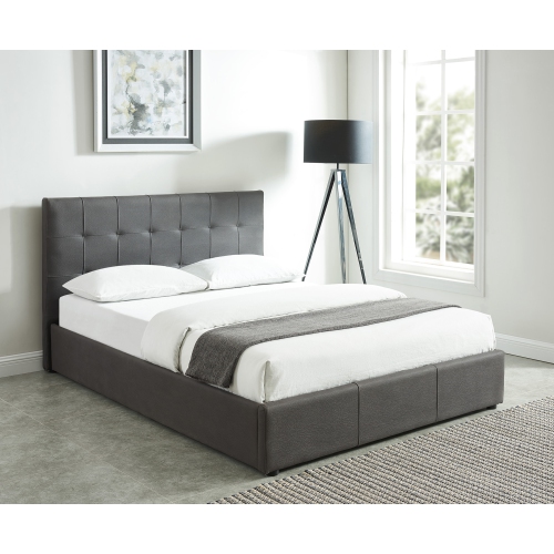 Viva Lifestyle Furiture 60" QUEEN PLATFORM STORAGE BED - GREY