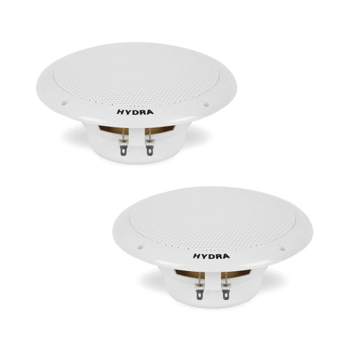 Pyle Pair of 6.5'' 2-Way Speakers, Waterproof, Stereo Sound System - White