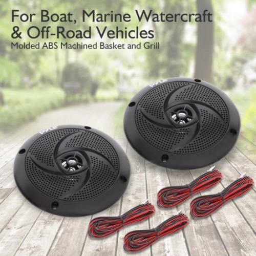 Pyle Pair of Slim 6.5'' Vehicle Speakers, Waterproof,