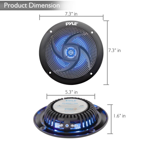 Pyle Pair of Slim 6.5'' Vehicle Speakers, Waterproof,