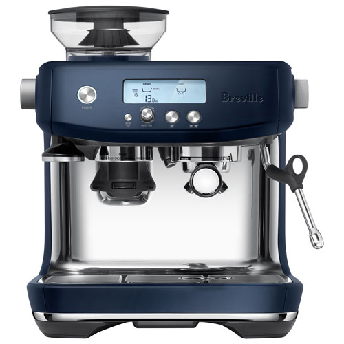 Machine à expresso Barista Pro de Breville avec moulin à café et moussoir - Damas Bleu