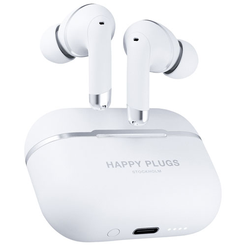 Happy Plugs Air 1 ANC In-Ear Noise Cancelling Truly Wireless Headphones - White