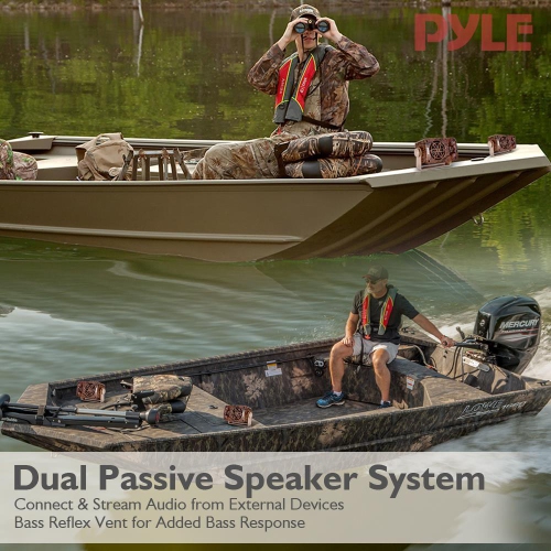 Pyle Pair of 3.5" Wall Home Speakers, 3-Way System - Camo