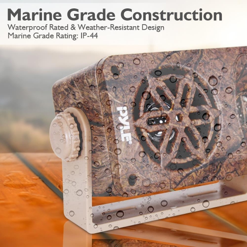 Pyle Pair of 3.5" Wall Home Speakers, 3-Way System - Camo