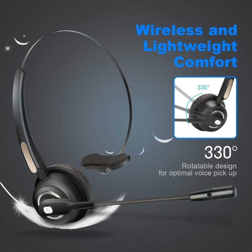Casque d’écoute Bluetooth à tête de microphone BH520 pour PC/portable/Mac/tablette/Surface/téléphone