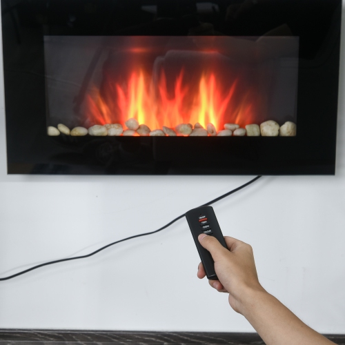 HOMCOM 1500W Electric Fireplace Heater