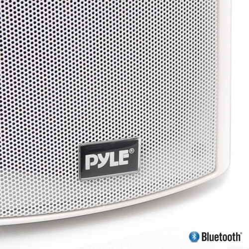 Pyle Pair of 5.25'' Home Bluetooth Speaker System, IP44 Waterproof - White
