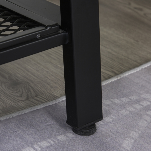 HOMCOM Industrial TV Stand, TV Console Table for TV up to 45'' Flat Screen, Entertainment Center for Living Room, Bedroom, Rustic Brown