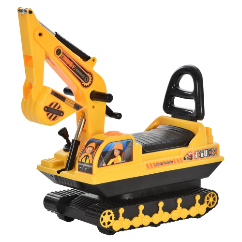 Qaba Ride On Excavator Toy Tractors Digger