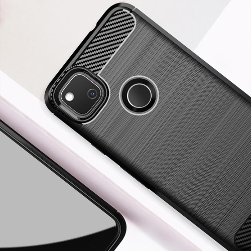 PANDACO Red Brushed Metal Case for Google Pixel 4a