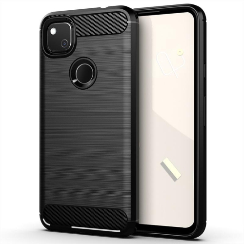 PANDACO Black Brushed Metal Case for Google Pixel 4a