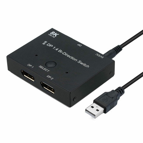 AxGear – Commutateur DP DisplayPort 1.4 à deux directions MST, prise en charge du HDCP SST étendu