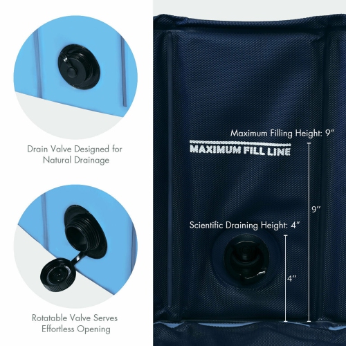 Gymax 55'' Foldable Dog Pet Pool Kiddie Bathing Tub Indoor Outdoor Portable Leakproof