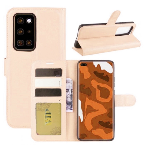 [CS] Huawei P40 Pro Case, Magnetic Leather Folio Wallet Flip Case Cover with Card Slot, Rose Gold