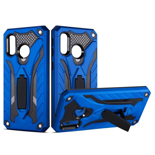 【CSmart】 Shockproof Heavy Duty Rugged Defender Case Kickstand Cover for Samsung A20s, Blue