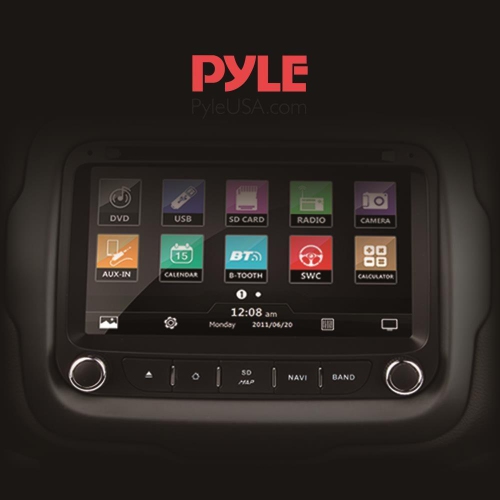 Pyle Jeep Renegade 2015/2016 Car Stereo Receiver, Bluetooth V2.0, 7'' HD Touchscreen, AM/FM Radio,