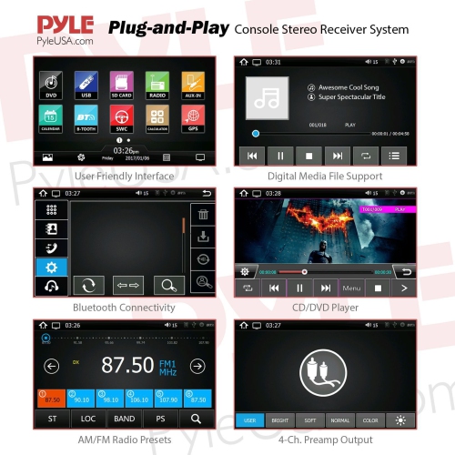 Pyle 2012 Toyota Camry Stereo Receiver, 8’’ HD Touchscreen, Bluetooth V2.0,