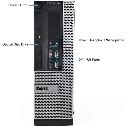 Refurbished - Dell OptiPlex 790 Desktop Computer i5 2nd Gen (i5-2400) | 8GB RAM DDR3 | 256GB SSD | Windows 10 Pro