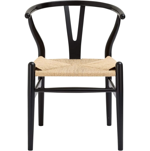 Nicer Furniture® Set of 2 Replica Hans Wegner Wishbone Chair in Black