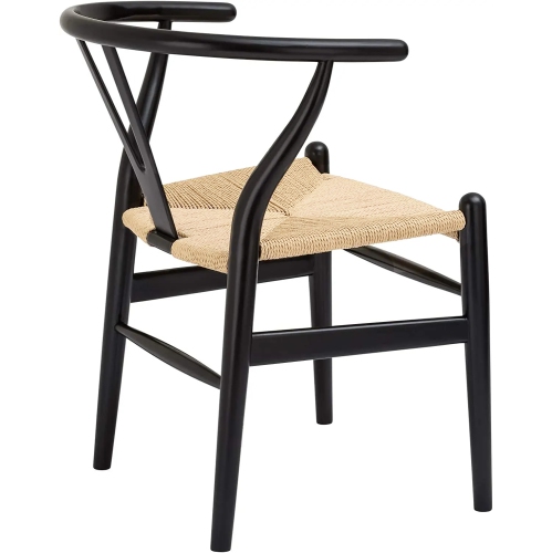 Nicer Furniture® Set of 2 Replica Hans Wegner Wishbone Chair in Black