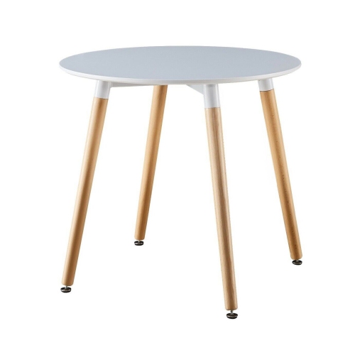 Nicer Furniture® MDF Round Dining Table with Wooden Legs, 40" White
