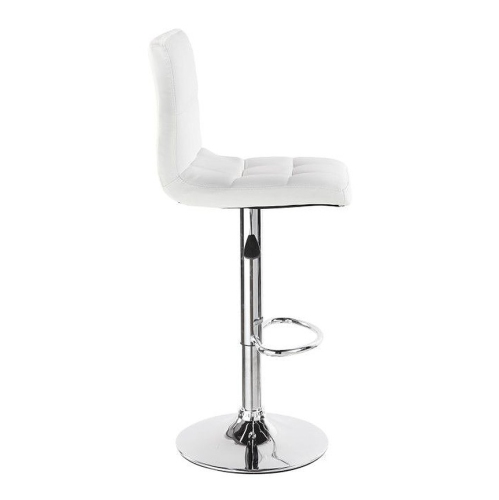 Nicer Furniture Hexagrid PU Height Adjustable Bar Stool in White - set of 2