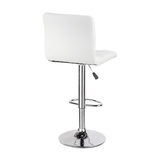 Nicer Furniture Hexagrid PU Height Adjustable Bar Stool in White - set of 2