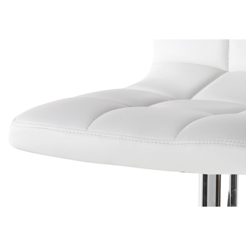 Nicer Furniture Hexagrid PU Height Adjustable Bar Stool in White - set of 2