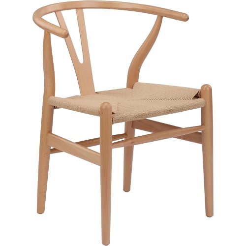 Nicer Furniture® Set of 1 Replica Hans Wegner Wishbone Chair in Natural