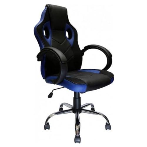Nicer Furniture Reclining Racing Gaming Chair with Back Tilt and Armest Blue