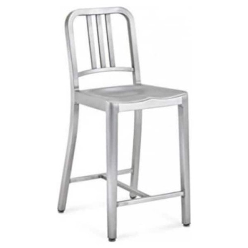 Image 1 de 1.. 1-brossé Aluminium anodisé moderne Tabouret de comptoir-métal Tabouret Hauteur comptoir marine Tabouret de comptoir
