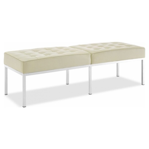 OCC Florence Bench Three Seater in White