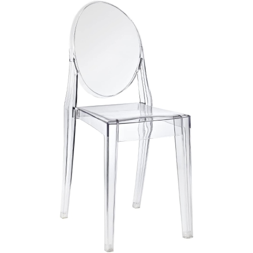Nicer Furniture Set of 2 Philippe Starck Louis XVI Ghost Side Chair in Transparent Clear