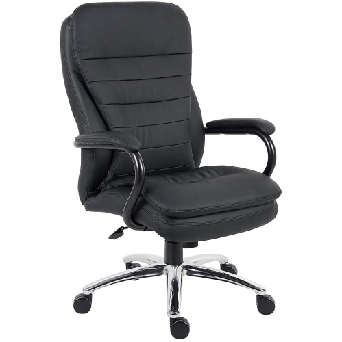 NICER INTERIOR  Big And Tall Executive Office Chair for Heavy Duty Big Man Leather Or Leatherette In Black