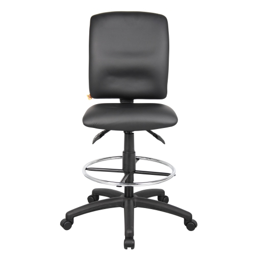 Nicer Furniture Multi-Function Task Drafting Chair, Polyurethane, Armless