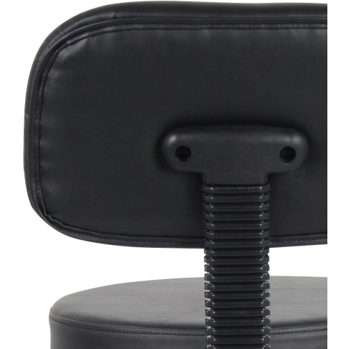 Caressoft Medical/Drafting Stool with Back Cushion Black