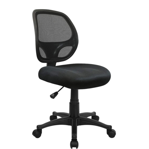 Nicer Furniture Mid-Back Black Mesh Computer Chair Task Desk Chair Ergonomic office Chair without Arms