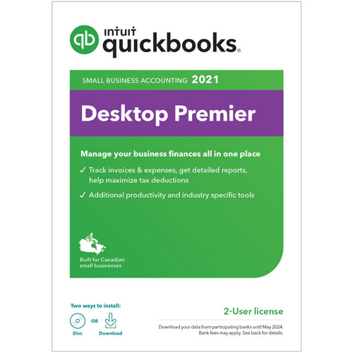 Intuit QuickBooks Desktop Premier 2021 - 2 Users - English
