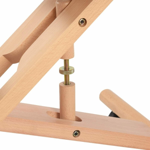 Nicer Furniture Kneeling Chair with Memory Foam Natural Wooden Frame Gray Fabric