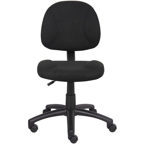 OCC Fabric Deluxe Posture Task Chair Black Computer Desk Chair Office Chair Without Arms