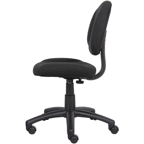 OCC Fabric Deluxe Posture Task Chair Black Computer Desk Chair Office Chair Without Arms