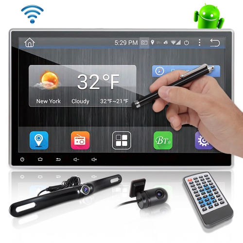 Pyle récepteur de voiture stéréo, écran tactile 10,1 ``, Bluetooth / WIFI, caméra de tableau de bord DVR, caméra Rerview,